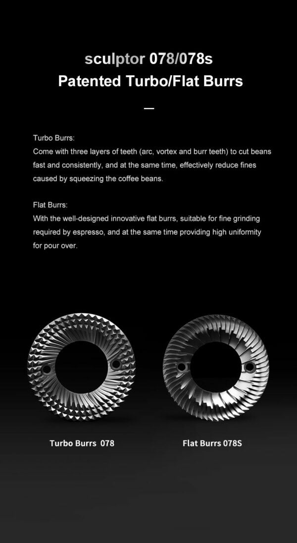 Sculptor 078 Electric Grinder Turbo Burr (Black)