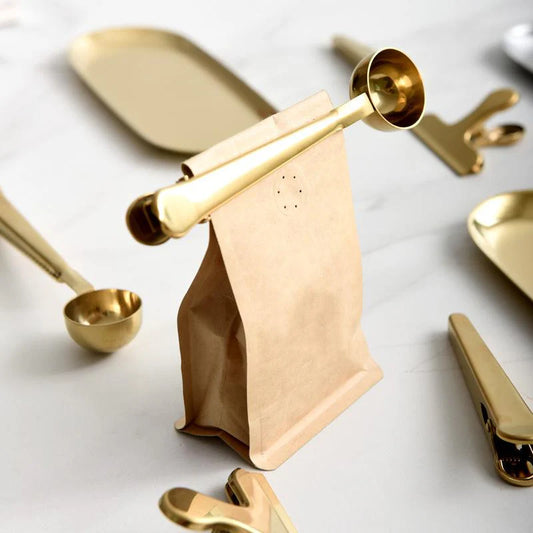 Gold Coffee Spoon Clip