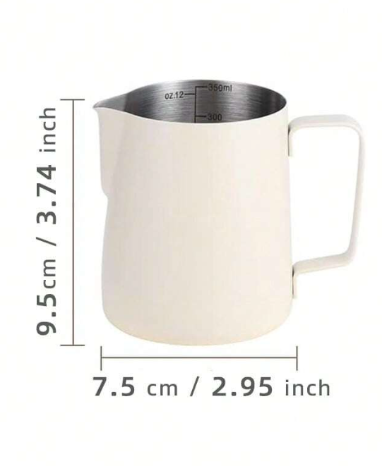 350ml White Milk Frothing Pitcher